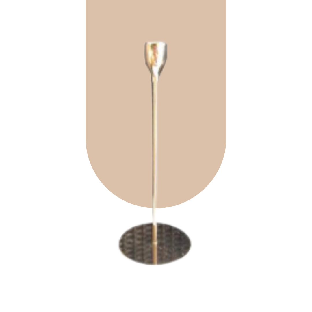  Candle Holder - Single Holder Gold Medium